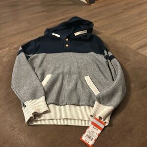 Cat & Jack navy and gray hoodie sweater size M (8/10) NWT